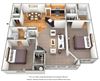 2 Bedrooms and 2 Bathrooms Floor Plans at Malvern Lakes, Fredericksburg, 22406 2 Bedrooms and 2 Bathrooms Floor Plans at Malvern Lakes, Fredericksburg, 22406